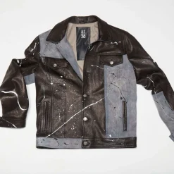 Jacken-A.S.98 LEADERJACKEN BRUCE PELLE NERO